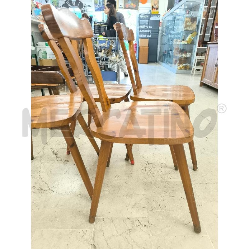 SEDIE PZ. 4 LEGNO DA TAVERNA | Mercatino dell'Usato Mestre 3