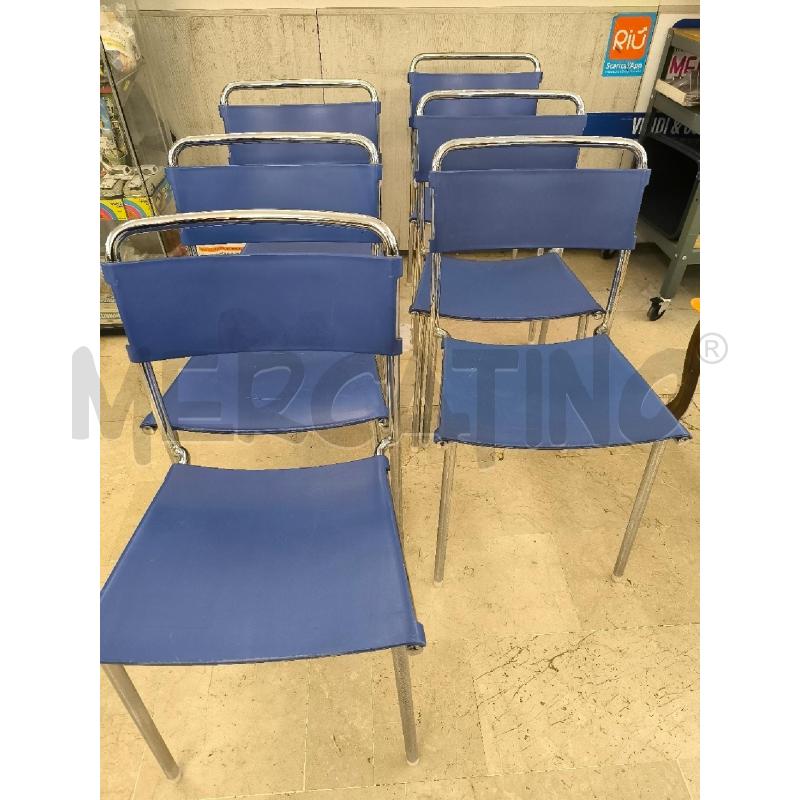 SEDIE PZ. 6 SEDUTA BLU REPLAY BONALDO CRISTINÌAN GORI | Mercatino dell'Usato Mestre 1