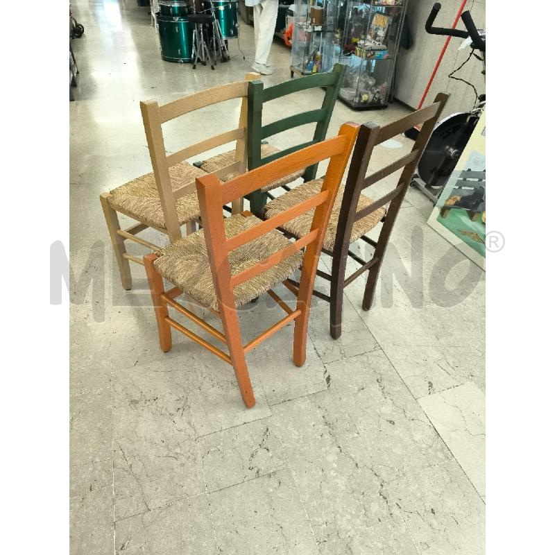 SEDIE PZ4 COLORATE PAGLIA | Mercatino dell'Usato Mestre 2