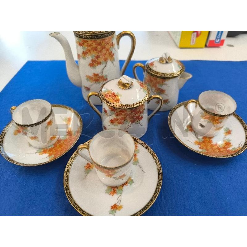SERVIZIO ORIENTALE TAZZINE FIORI PORCELLANA | Mercatino dell'Usato Mestre 1