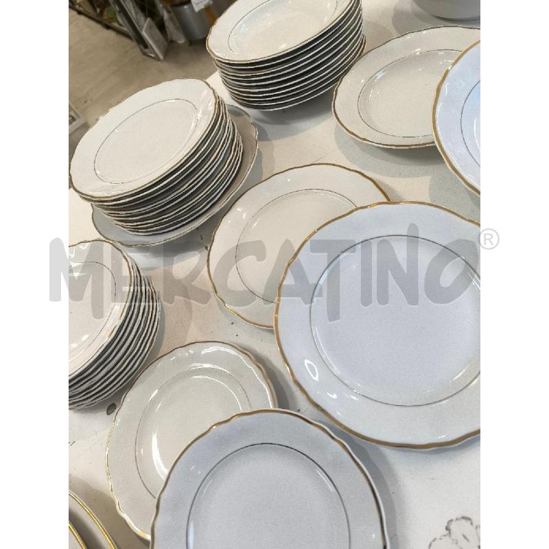SERVIZIO PIATTI PORCELLA DI LAVENO VERBANO BORDO ORO | Mercatino dell'Usato Mestre 1