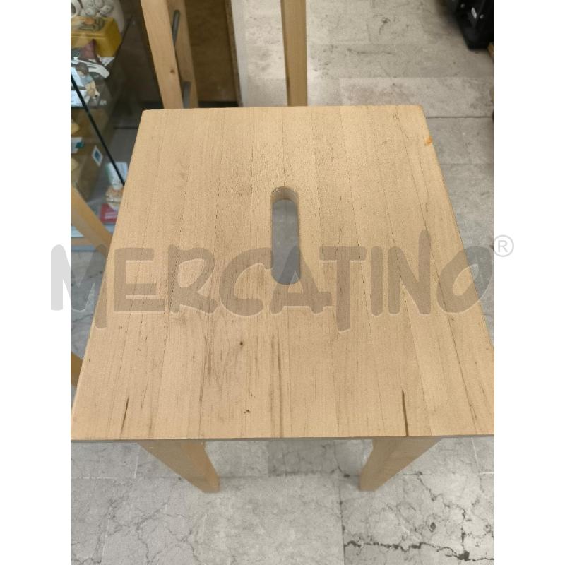 SGABELLO IN LEGNO CHIARO | Mercatino dell'Usato Mestre 3