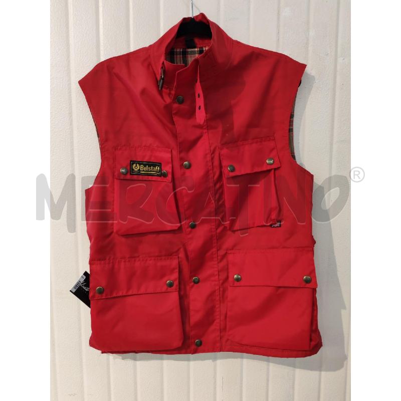 SMANICATO DONNA BELSTAFF ROSSO INTERNO A QUADRI | Mercatino dell'Usato Mestre 1