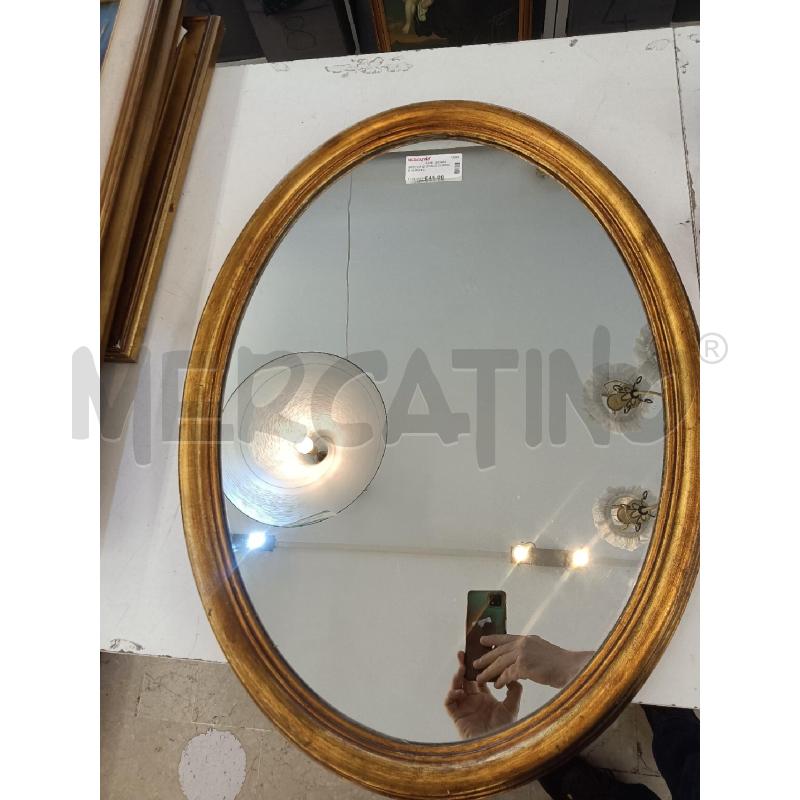 SPECCHIO OVALE CORNICE DORATA | Mercatino dell'Usato Mestre 1