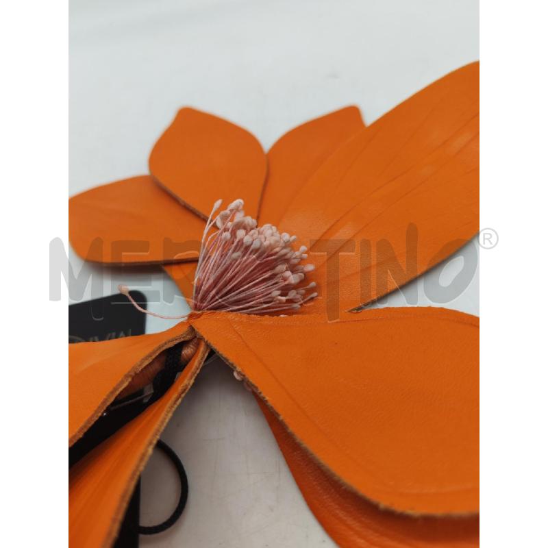 SPILLA MARINA RINALDI FIORE ARANCIONE VERA PELLE | Mercatino dell'Usato Mestre 3