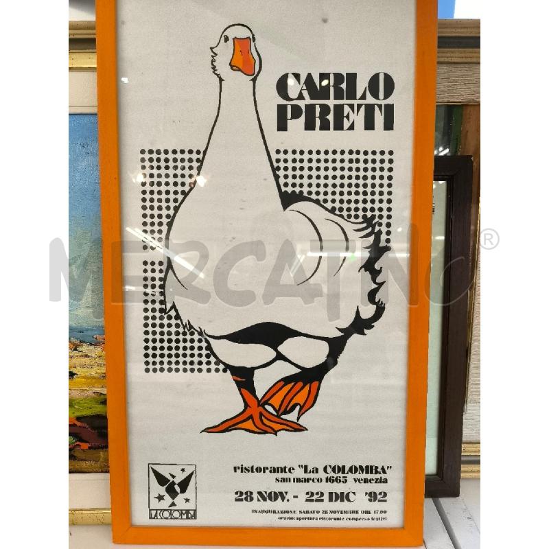 STAMPA CARLO PRETI RISTORANTE LA COLOMBA | Mercatino dell'Usato Mestre 1