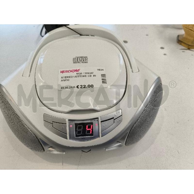 STEREO LETTORE CD  BIANCO | Mercatino dell'Usato Mestre 1
