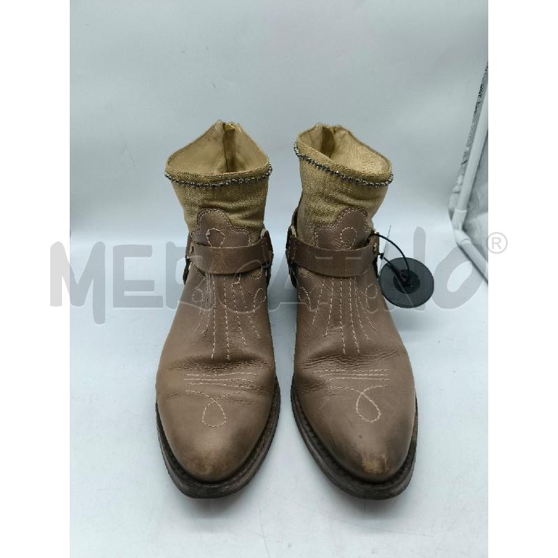 STIVALETTI DONNA TWIN SET MARRONI TEXANI | Mercatino dell'Usato Mestre 2