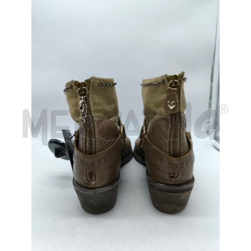 STIVALETTI DONNA TWIN SET MARRONI TEXANI | Mercatino dell'Usato Mestre 4