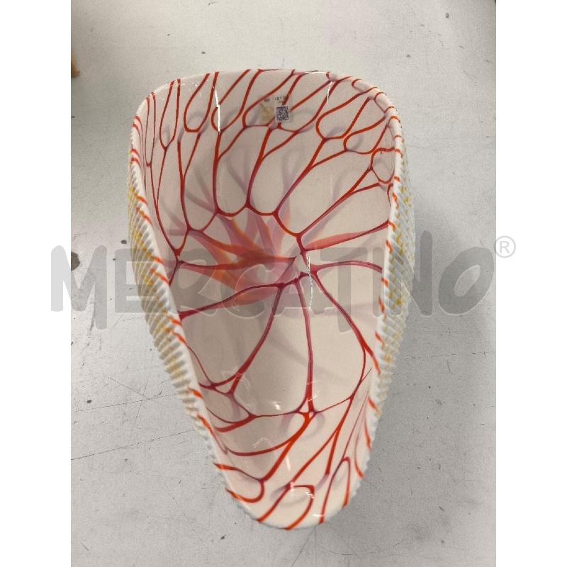 SVUOTA TASCHE A CONCHIGLIA BEIGE DECORI ROSSI E GIALLI | Mercatino dell'Usato Mestre 1