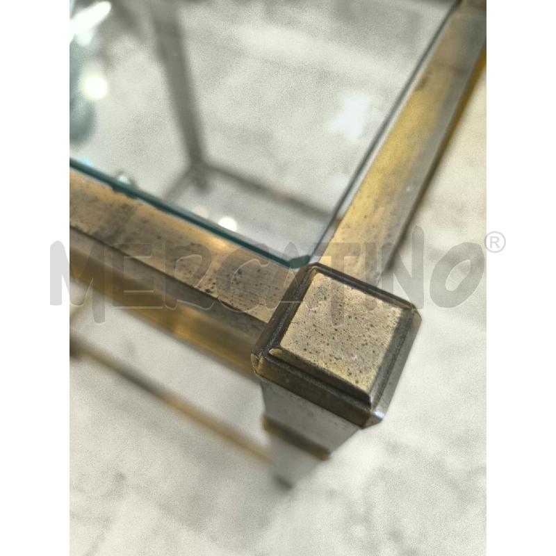 TAVOLINO IN OTTONE PIANO IN VETRO | Mercatino dell'Usato Mestre 2