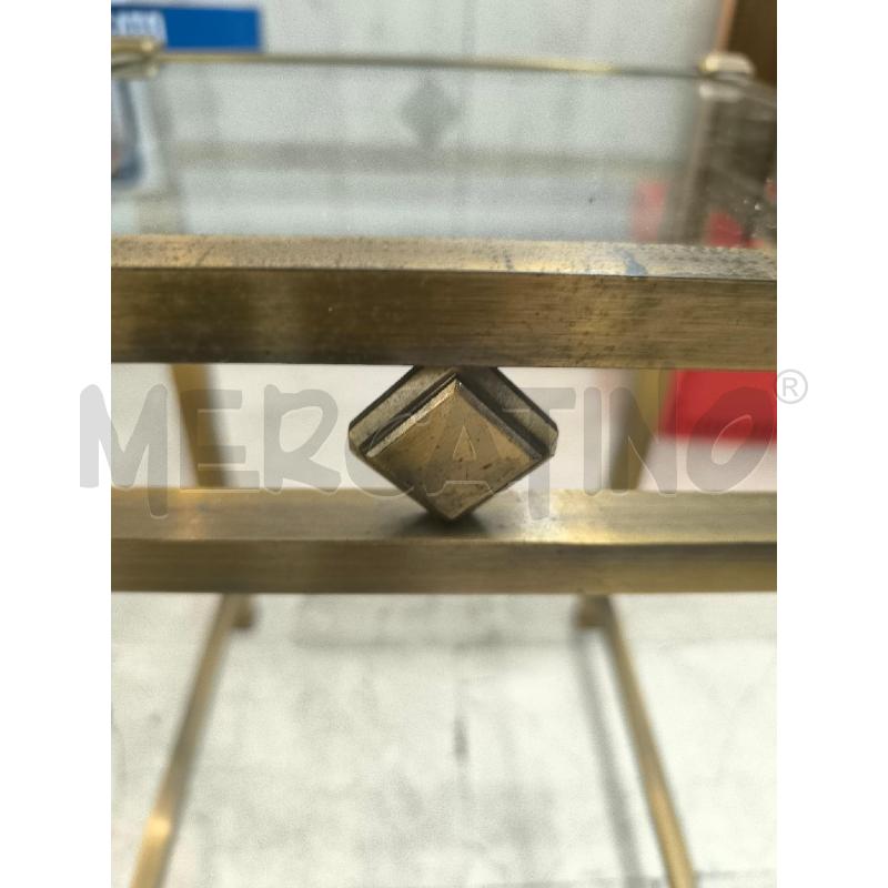 TAVOLINO IN OTTONE PIANO IN VETRO | Mercatino dell'Usato Mestre 4