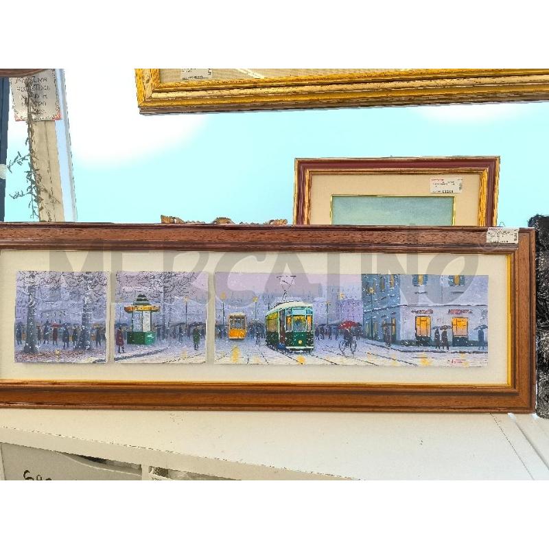 TELA AUTORE CONTEMPORANEO VISTA CON TRAM | Mercatino dell'Usato Mestre 1