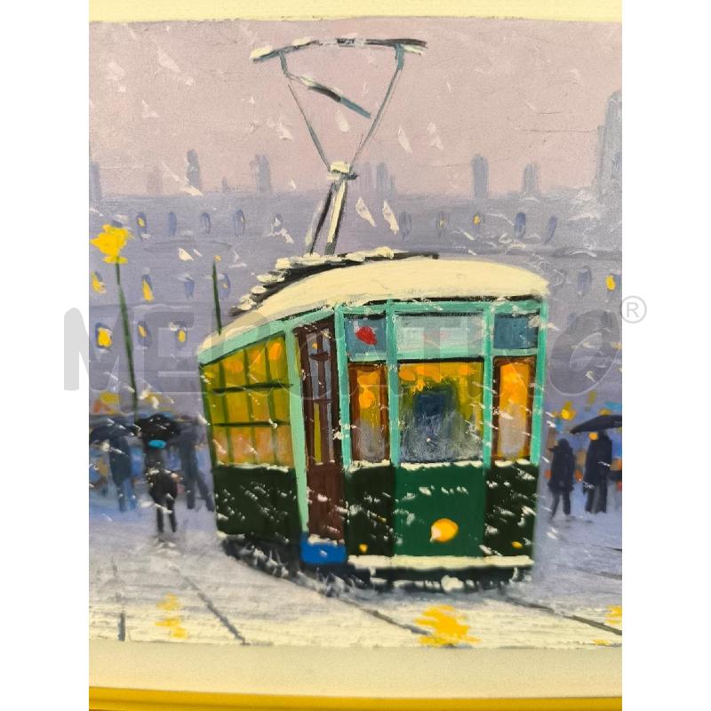 TELA AUTORE CONTEMPORANEO VISTA CON TRAM | Mercatino dell'Usato Mestre 3