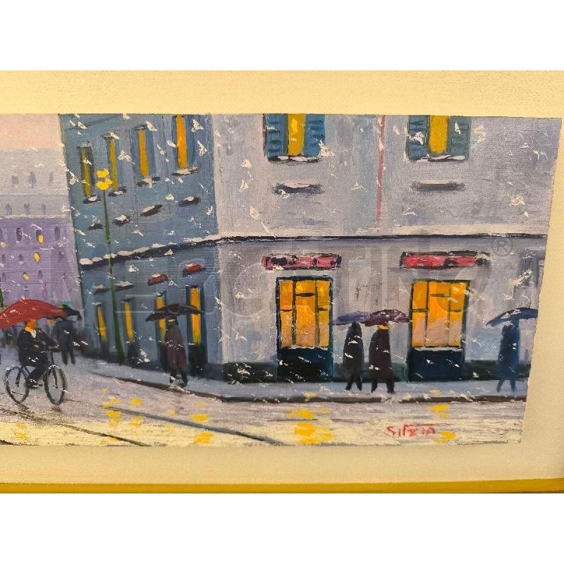 TELA AUTORE CONTEMPORANEO VISTA CON TRAM | Mercatino dell'Usato Mestre 5