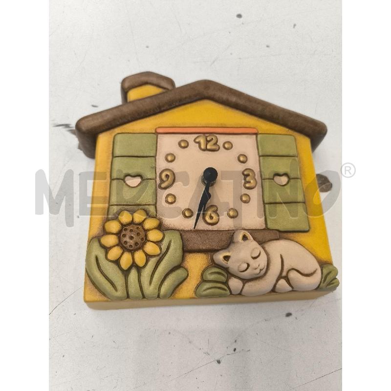 THUN OROLOGIO DA PARETE CASETTA GIALLA CON GATTO | Mercatino dell'Usato Mestre 1
