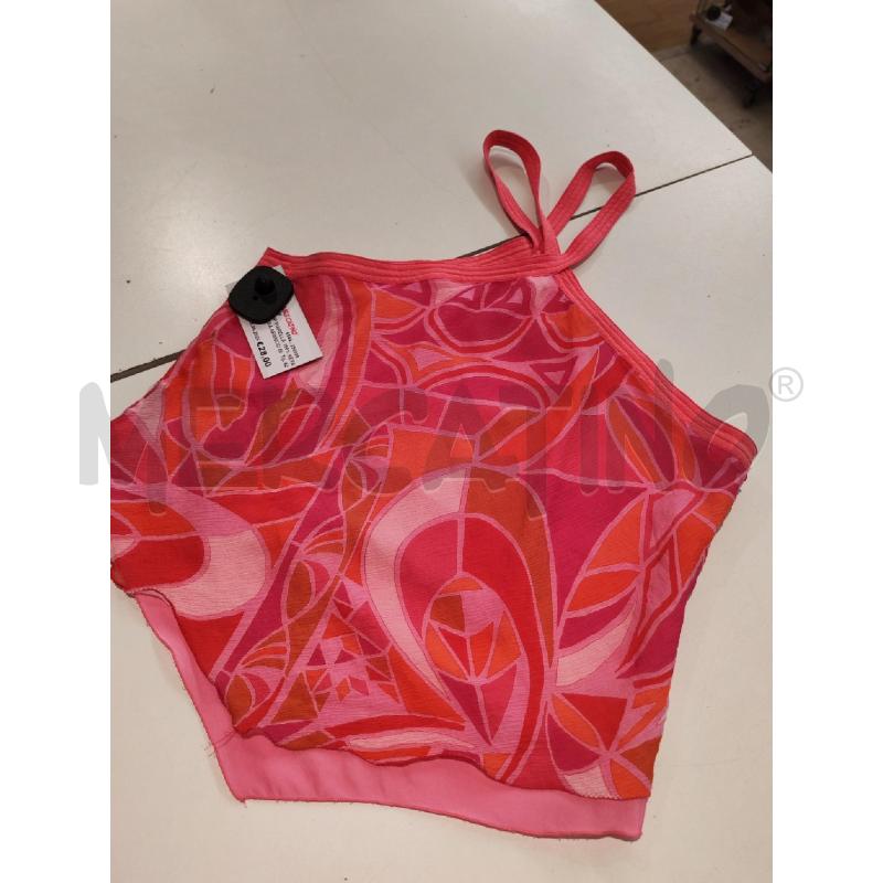 TOP MARELLA 100% SETA ROSA ARANCIO BIANCO | Mercatino dell'Usato Mestre 2