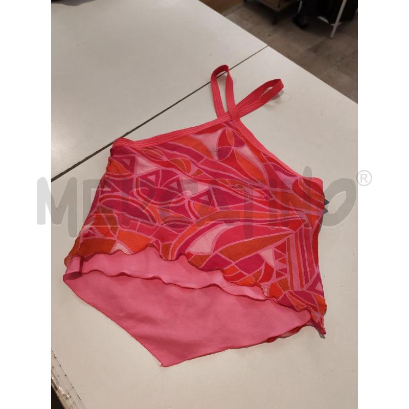 TOP MARELLA 100% SETA ROSA ARANCIO BIANCO | Mercatino dell'Usato Mestre 3