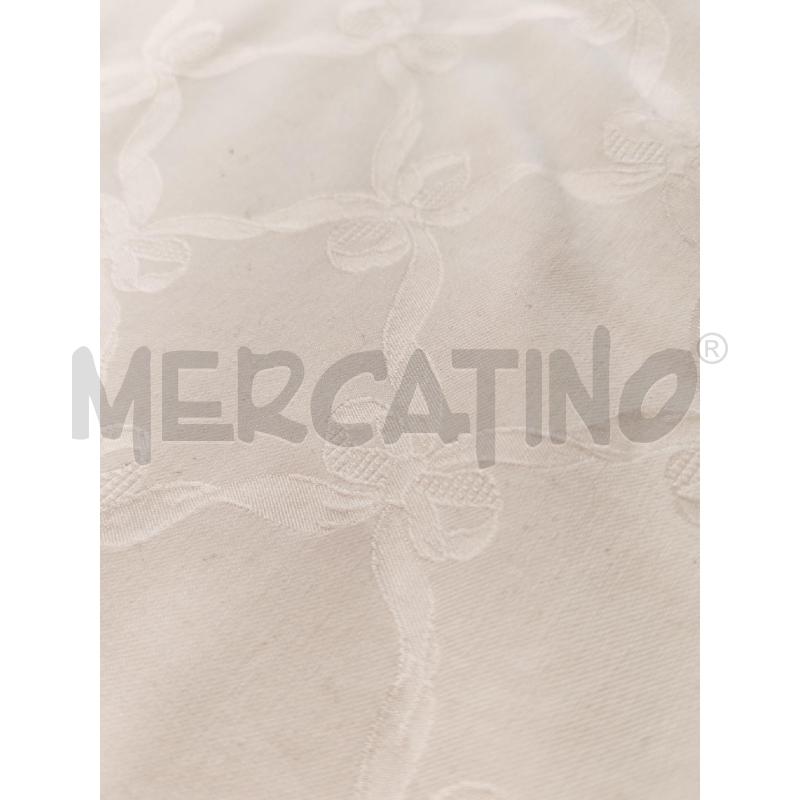TOVAGLIA COTONE BIANCO CON RUNNER FIOCCHI ARANCIO | Mercatino dell'Usato Mestre 3