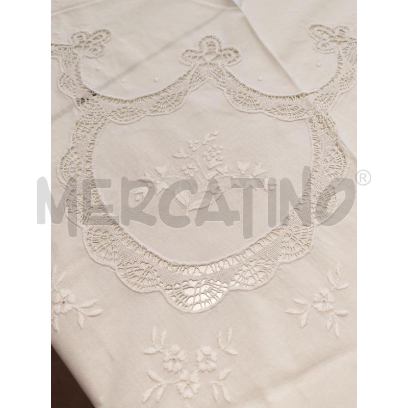 TOVAGLIA COTONE BIANCO OVALE RICAMO BIANCO | Mercatino dell'Usato Mestre 3