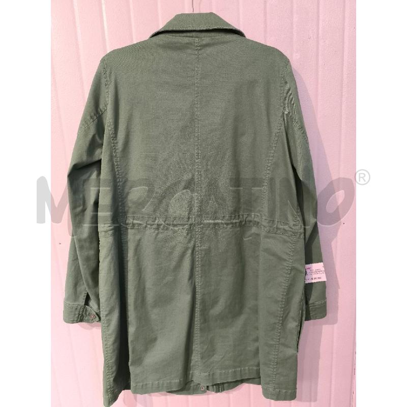 TRENCH DONNA BENETTON VERDE CON TASCHE E BOTTONI  | Mercatino dell'Usato Mestre 3