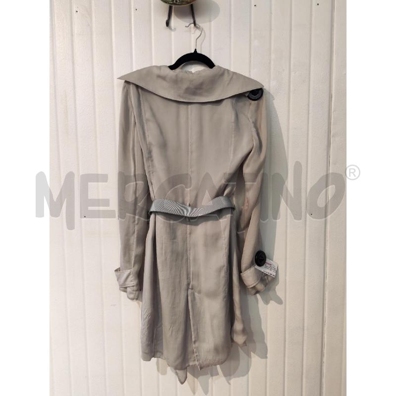 TRENCH DONNA PATRIZIA PEPE 100% SETA GRIGIO | Mercatino dell'Usato Mestre 4