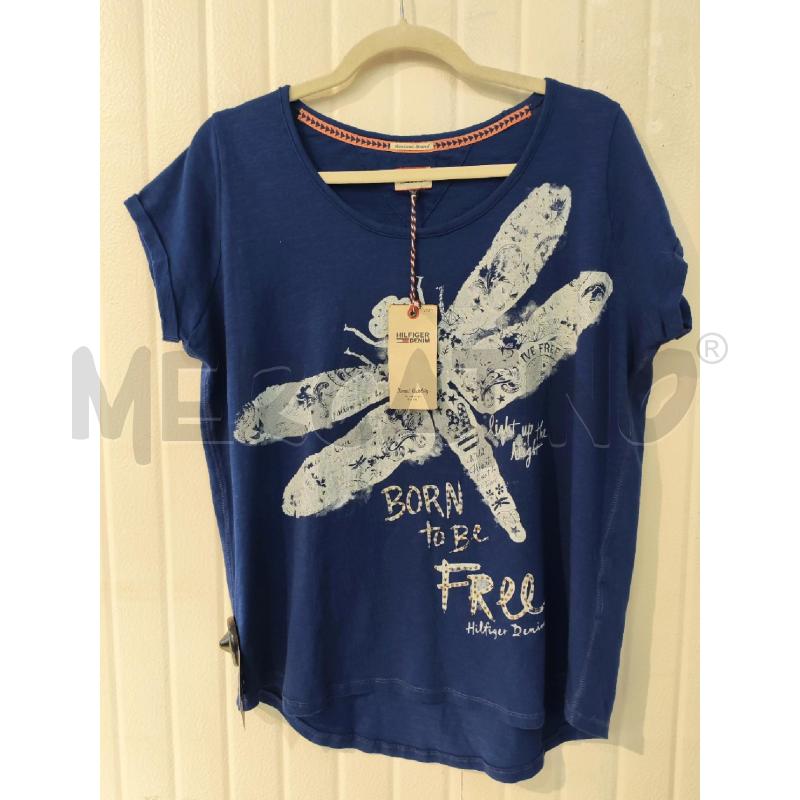 T SHIRT DONNA HILFIGER DENIM BLU | Mercatino dell'Usato Mestre 1