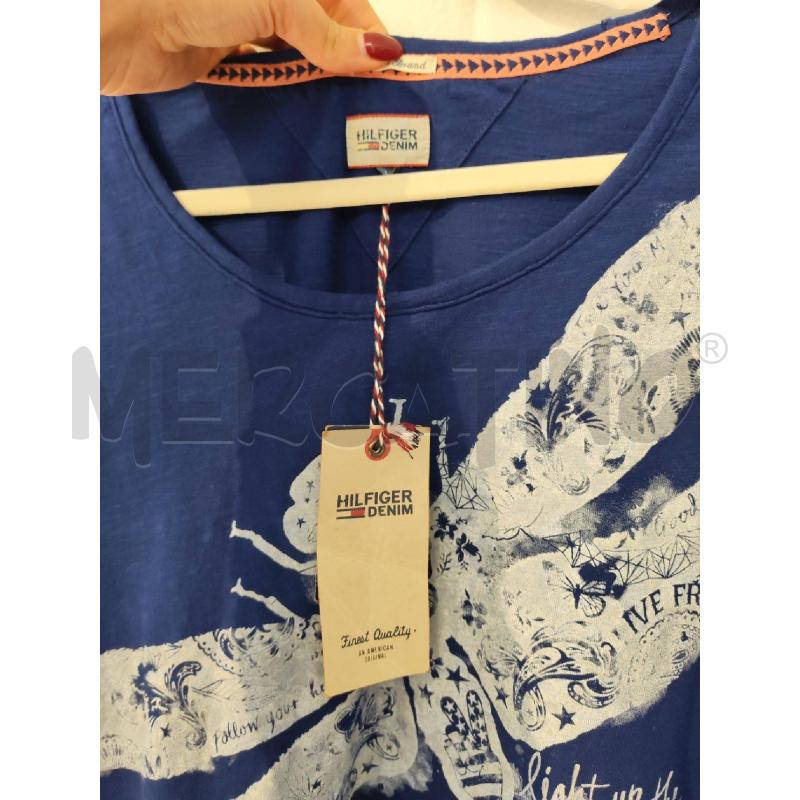 T SHIRT DONNA HILFIGER DENIM BLU | Mercatino dell'Usato Mestre 2