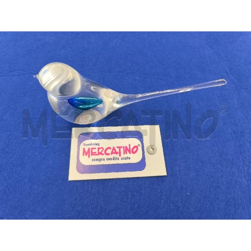 UCCELLINO VETRO MURANO CELESTE | Mercatino dell'Usato Mestre 4