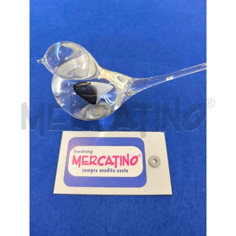 UCCELLINO VETRO MURANO MOTIVO NERO | Mercatino dell'Usato Mestre 4