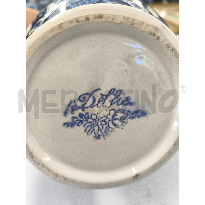 VASO CER DECORAZIONI BLU A FIORI | Mercatino dell'Usato Mestre 4