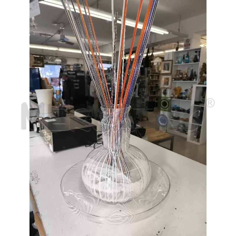 VASO CONPIATTO E CANNE DI VETRO | Mercatino dell'Usato Mestre 2