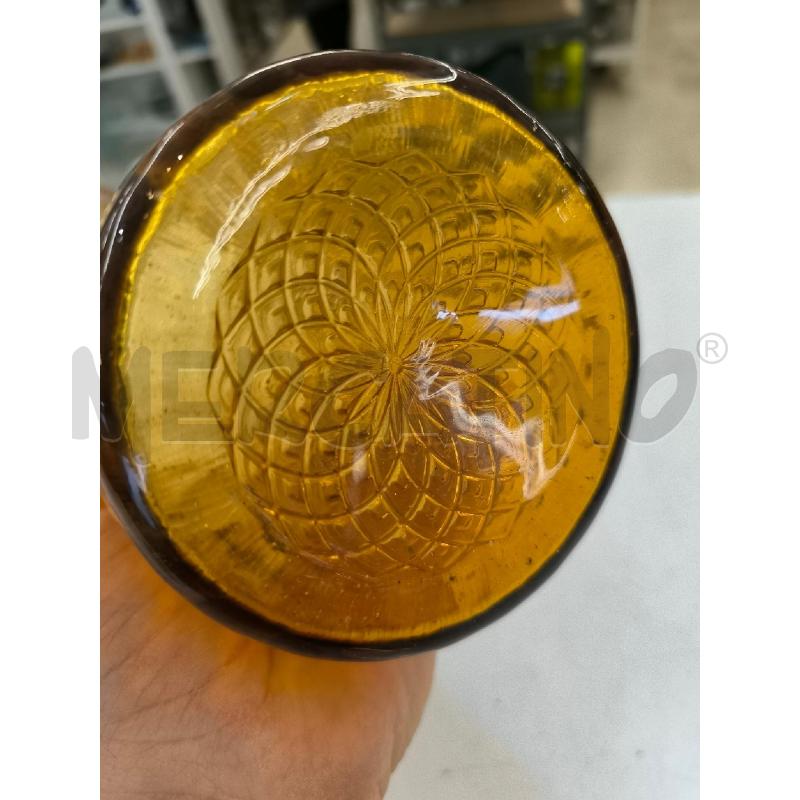 VASO IN VETRO FAZZOLETTO ARANCIO  | Mercatino dell'Usato Mestre 4