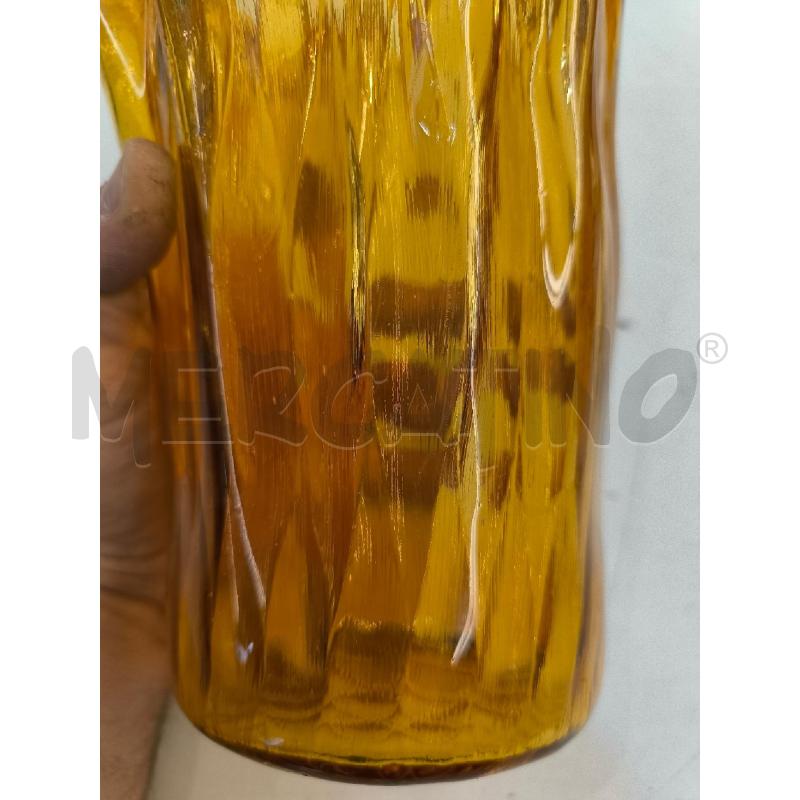 VASO IN VETRO FAZZOLETTO ARANCIO  | Mercatino dell'Usato Mestre 5
