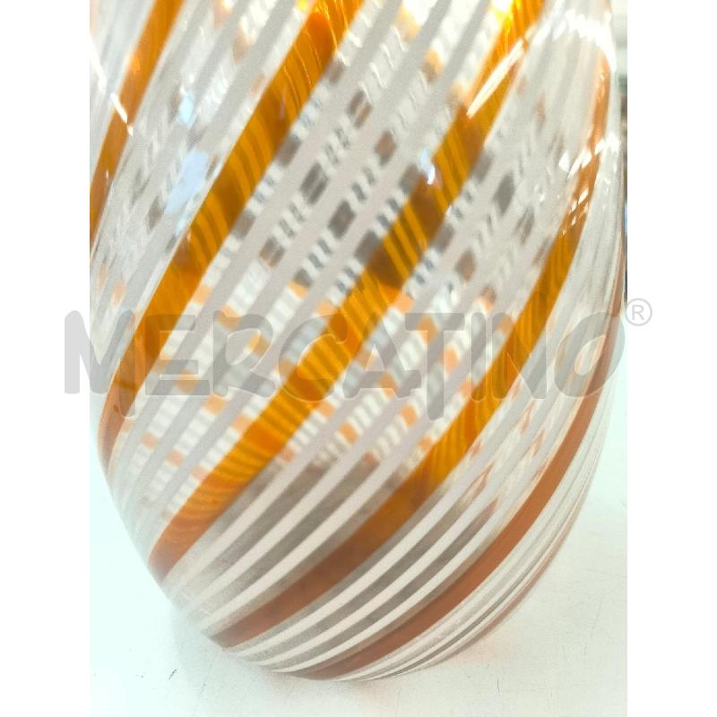 VASO MURANO RIGHE BIANCO MARRONI | Mercatino dell'Usato Mestre 3