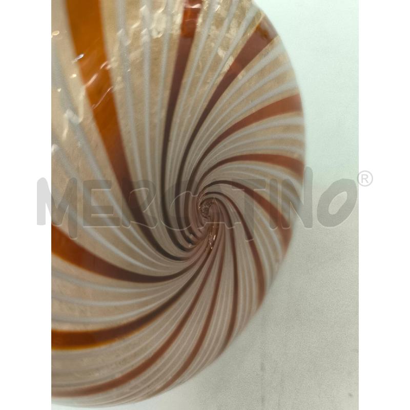 VASO MURANO RIGHE BIANCO MARRONI | Mercatino dell'Usato Mestre 4