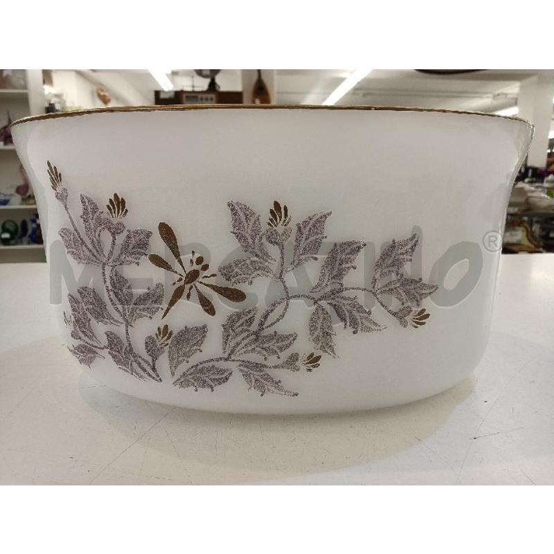 VASO VETRO BIANCO DECORATO | Mercatino dell'Usato Mestre 4