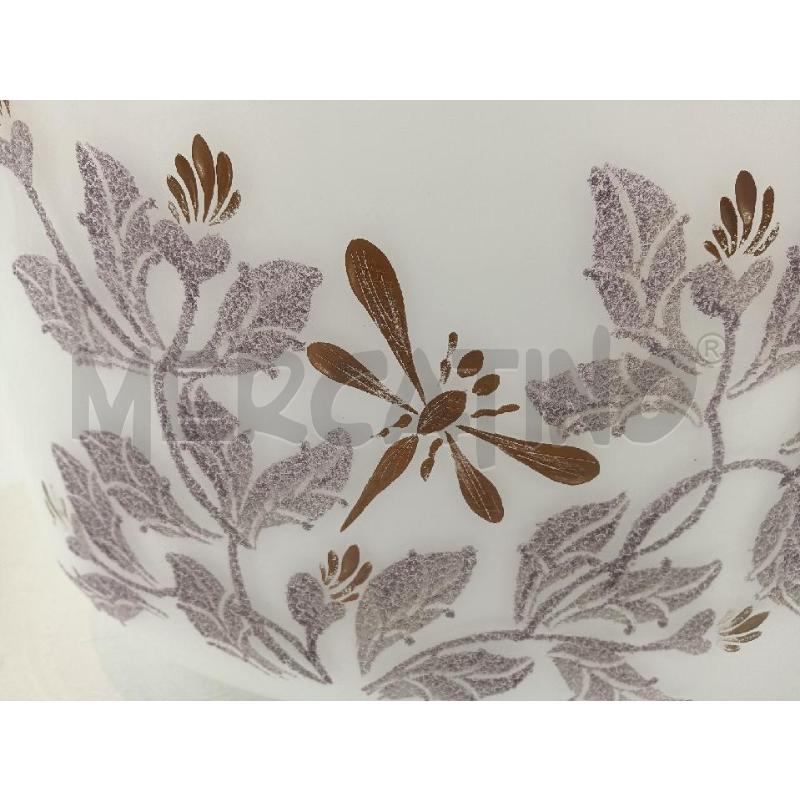 VASO VETRO BIANCO DECORATO | Mercatino dell'Usato Mestre 5