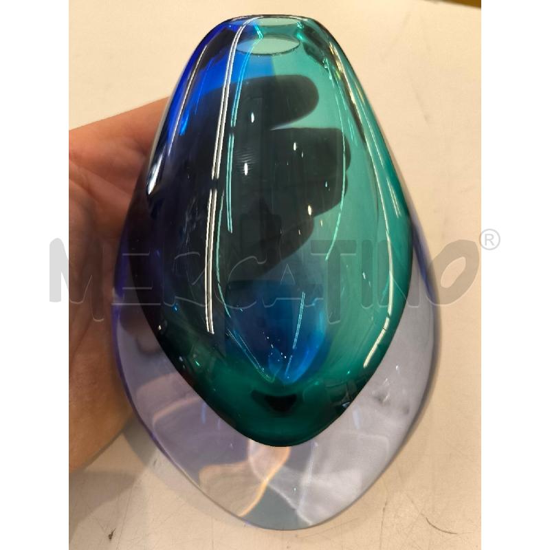 VASO VETRO BLU E ACQUAMARINA | Mercatino dell'Usato Mestre 4