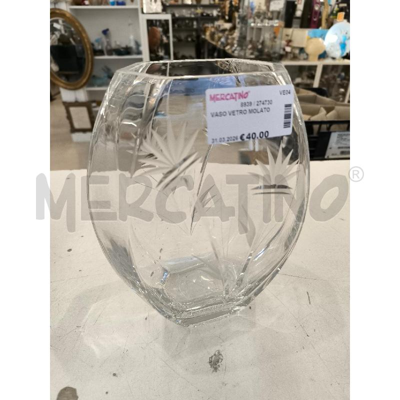 VASO VETRO MOLATO | Mercatino dell'Usato Mestre 2