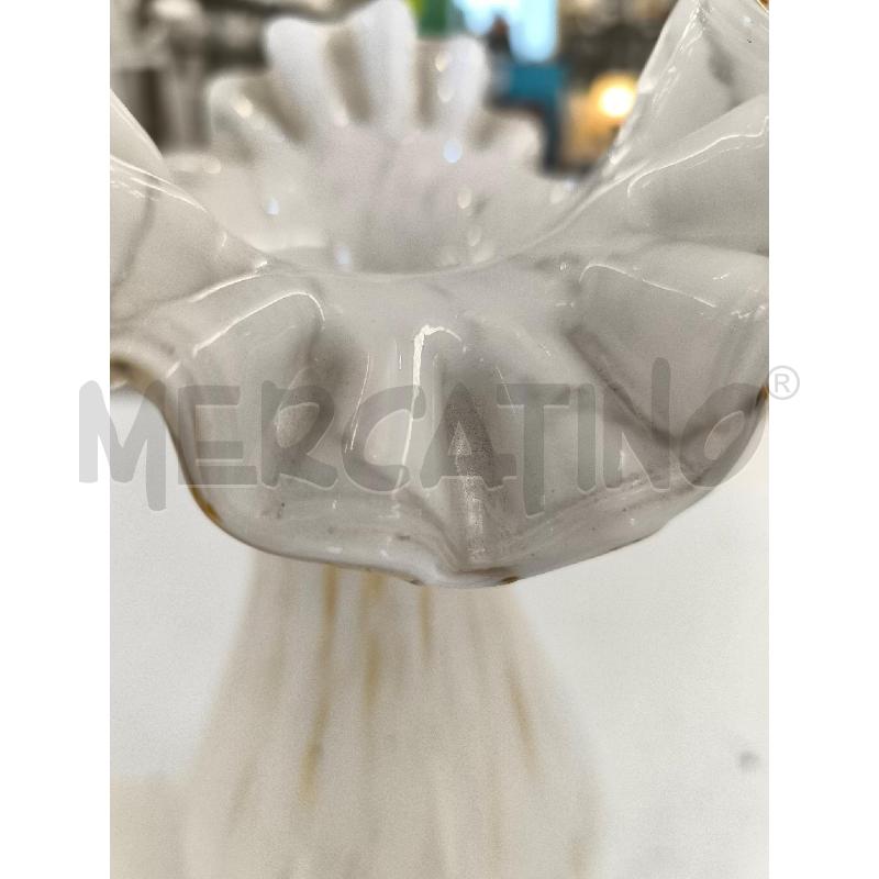 VASO VETRO MURANO BEIGE STRIATURE SENAPE  | Mercatino dell'Usato Mestre 5