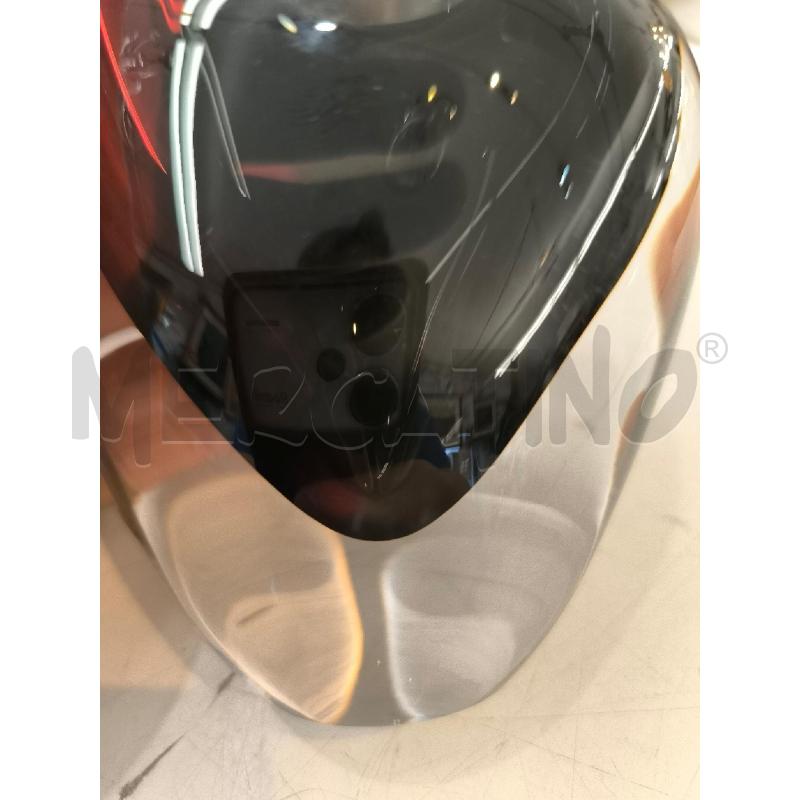 VASO VETRO MURANO ROSSO E ACCIAIO  | Mercatino dell'Usato Mestre 4