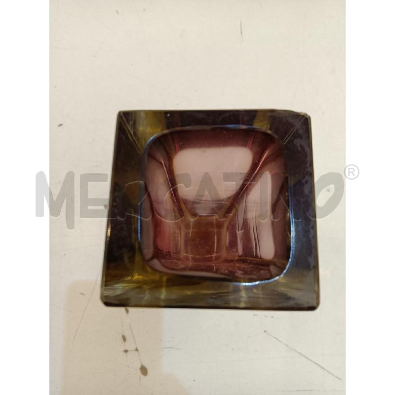 VASO VETRO MURANO SOMMERSO SFACCETTATO | Mercatino dell'Usato Mestre 2