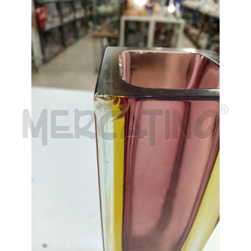 VASO VETRO MURANO SOMMERSO SFACCETTATO | Mercatino dell'Usato Mestre 3