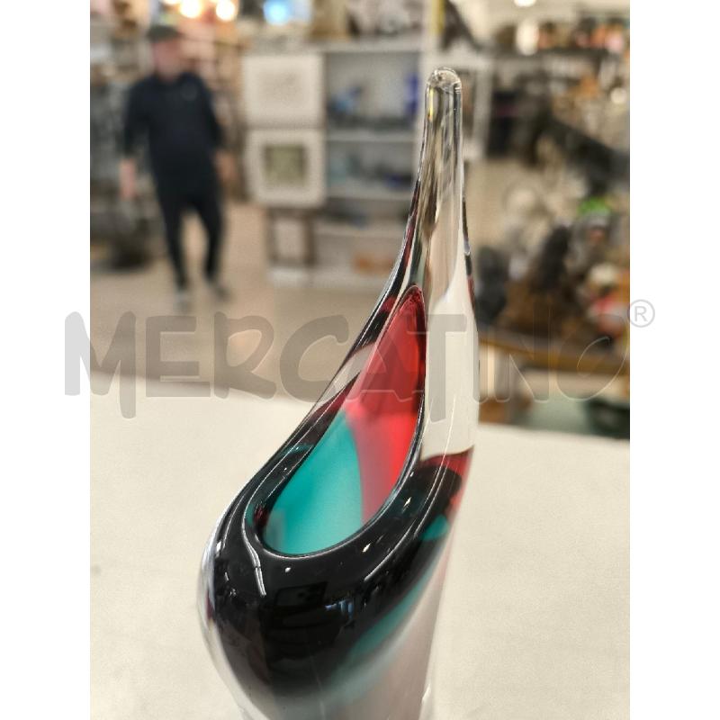 VASO VETRO ROSSO E VERDE | Mercatino dell'Usato Mestre 2