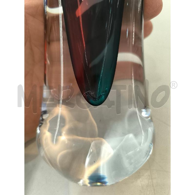 VASO VETRO ROSSO E VERDE | Mercatino dell'Usato Mestre 4