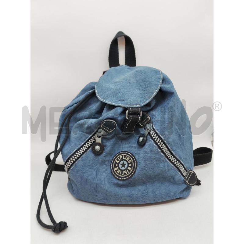 ZAINETTO DONNA KIPLING BLU MANICI NERI  | Mercatino dell'Usato Mestre 1