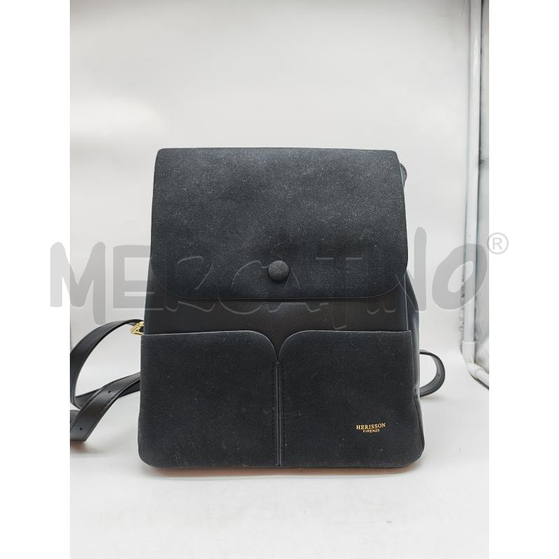 ZAINO DONNA HERISSON FIRENZE NERO DUE TESSUTI | Mercatino dell'Usato Mestre 1