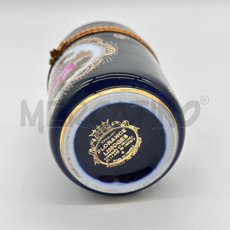 BARATTOLINO LIMOGES BLU DORATA DISEGNO DAME ROSA  | Mercatino dell'Usato Chiampo 2