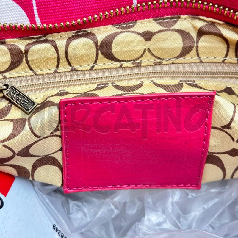 BORSA DONNA COACH TELA FANTASIA ROSA BIA MANICO GANCIO | Mercatino dell'Usato Chiampo 3